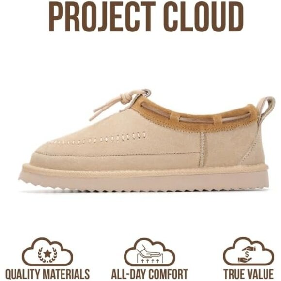 ⚡Women Sand Suede Leather Fleece Lining Memory Foam Cushion Slip On Slippers - Picture 4 of 5